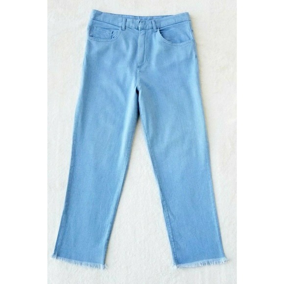 MARQUES ALMEIDA RUNWAY "SPRING BLUE LONDON CHIC" STRETCH JEANS $385 UK-10 / US-6 - Picture 2 of 12